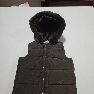 Crazy 8 Sleeveless Bubble Vest With Hood Kids Size S 2/3 year old